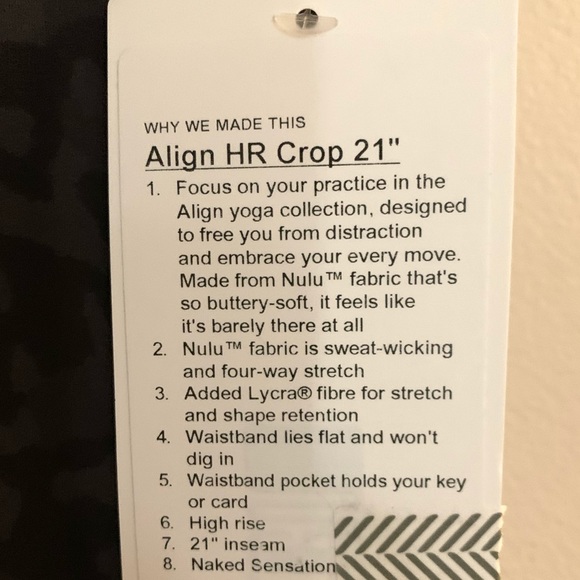 lululemon Align Crop 21" camo leopard blk legging - Picture 5 of 5